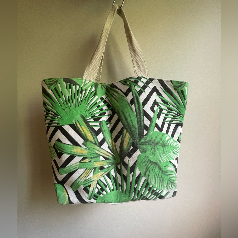 Large Tropical Plant Cotton Tote Bag